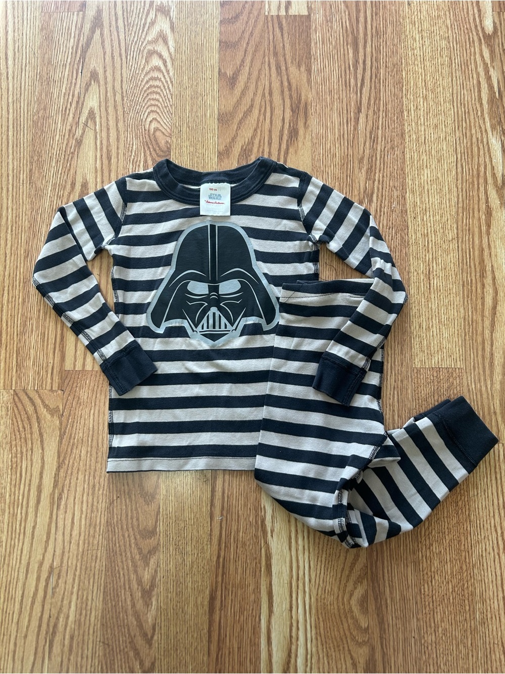 Hanna Andersson Boys Star Wars Striped Darth Vader Pajama Set Size 100/US4